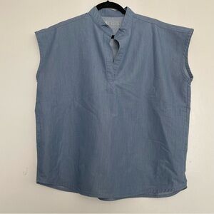 FIGS Women’s Rafaela Oversized Scrub Top Heather Indigo 1300 Size Medium